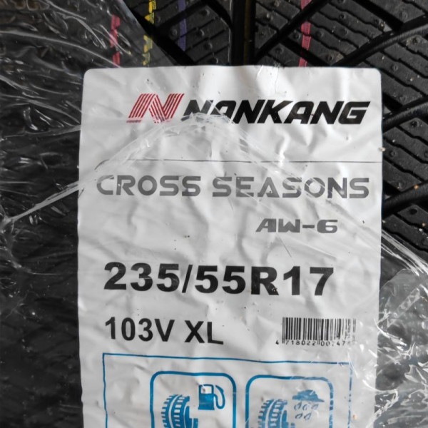 
            235/55R17 Nankang Cross Seasons AW-6
    

                        103
        
                    V
        
    
    Passenger car

